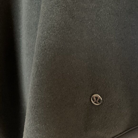Lululemon Presence Of Mind Black Fleece Wrap Jacket Open Front Waterfall Cozy 4 - Picture 5 of 5